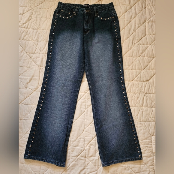 Wild Secret Denim - Wild Secret Denim - Bootcut Flare With Studded Accents- Size 11/12